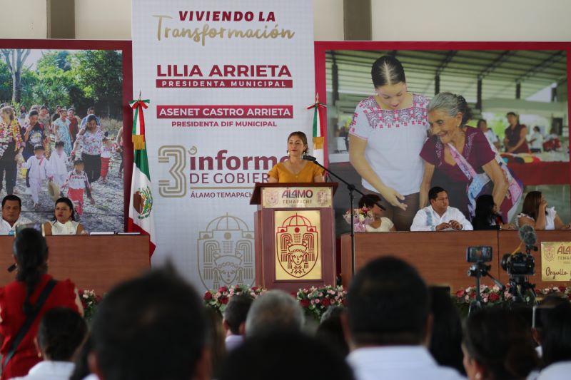 Álamo avanza con obras clave en su Tercer Año de Gobierno: Lilia Arrieta.